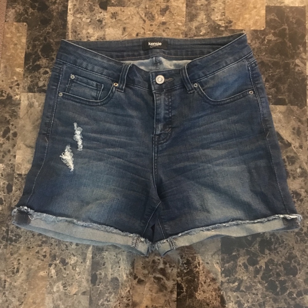 Kensie Dark Wash Denim Shorts